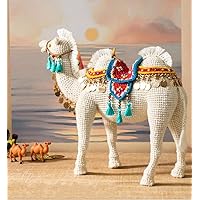 1 Set DIY Crochet Kit for Beginners, Cute Animal kit Desert Camel Starter Pack with Yarn Balls, Crochet Hooks, Knitting Stitch Markers, Needles, Instructions, Accessories Kit for Beginners