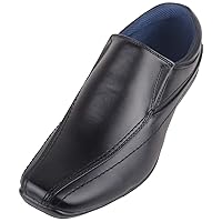 Mens Easy Slip On Faux Leather Casual Smart Formal Work School Loafer Shoes