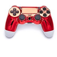 Chrome Red Wireless Custom Controller with Matching TouchPad for Playstation 4 PS4