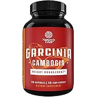 95% HCA Pure Garcinia Cambogia Extract - Blocks Carb Absorption - Suppresses Appetite - Burns Fat - Natural Weight Loss Supplement for Men & Women 60 Capsules - 30 Servings