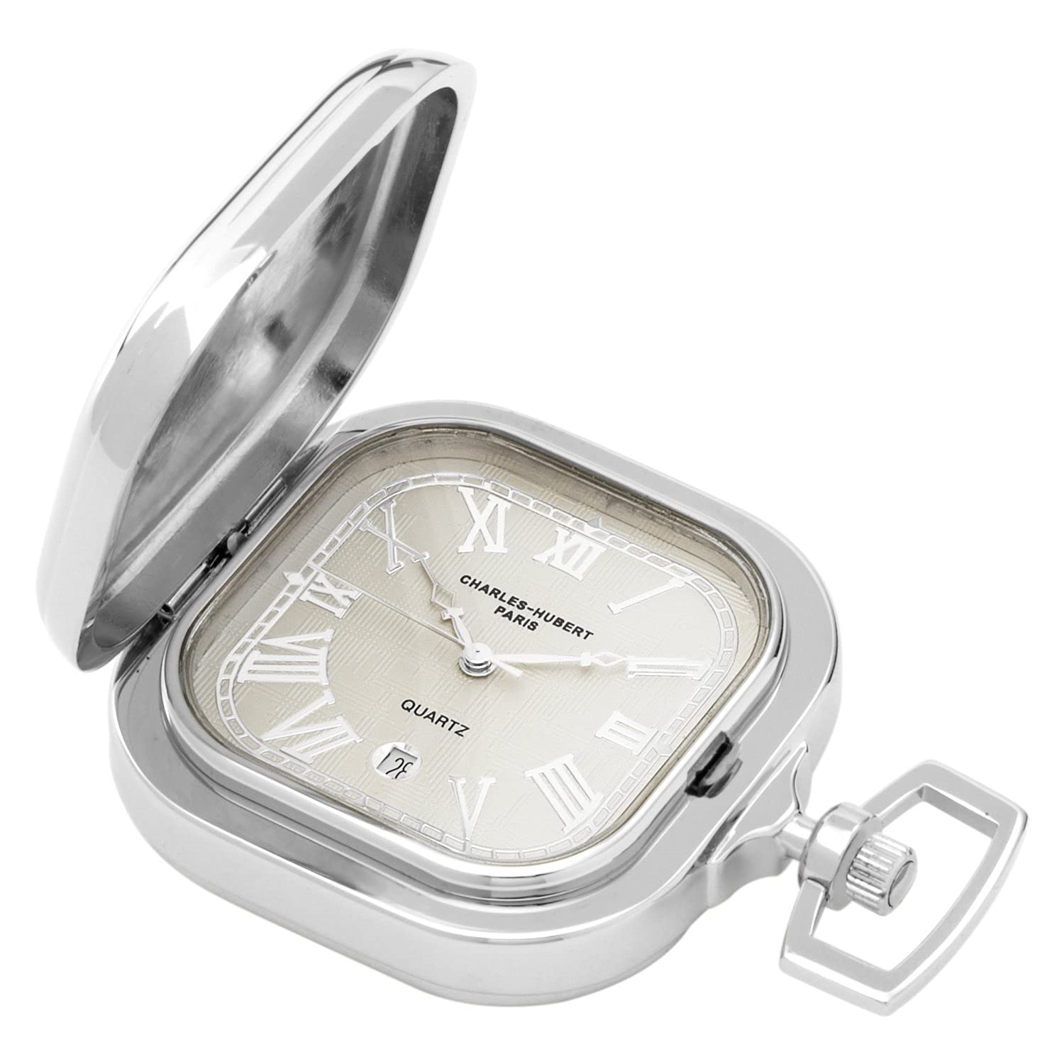 Charles-Hubert, Paris Two-Tone Quartz Pocket Watch