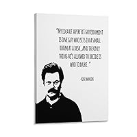Ron Swanson Quotes Poster Ron Swanson Poster Ron Swanson Wall Art (5) Canvas Painting Posters And Prints Wall Art Pictures for Living Room Bedroom Decor 08x12inch(20x30cm) Frame-style