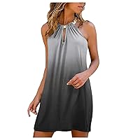 Womens Nightout Dresses 2024 Sleeveless Boho A-Line Cocktail Dresses Athleisure Parties Fancy Swing Dress Partywear