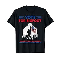 Vote For Bigfoot 2024 Funny Sasquatch Presidential Election T-Shirt