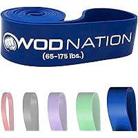 WOD Nation Pull Up Assistance Bands (10-175lbs Band) - Best for Pullup Assist, Chin Ups, Resistance Bands Exercise, Stretch, Mobility Work & Serious Fitness - 41 inch Straps