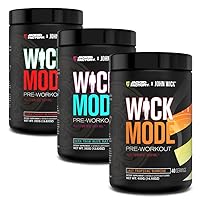 Jacked Factory X John Wick - Wick Mode Pre Workout Powder - Intense Energy, Battle-Ready Focus, Unstoppable Commitment, and Sheer Will - 40 Servings (3-Pack)