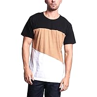 G-Style USA Colorblock Poly Suede Mesh Long Length T-Shirt