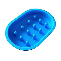Slow Feeder Bowl Compatible with Sureflap Surefeed Feeders - BPA Free & Dishwasher Safe Silicone Slow Feeder Bowl for Small & Med Breed, Non-Slip Puzzle Cat Food Bowl, Perfect for Fast Eaters (Blue)