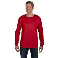 Hanes Men's TAGLESS® Long-Sleeve T-Shirt with Pocket