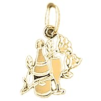 14K Yellow Gold Champagne Pendant