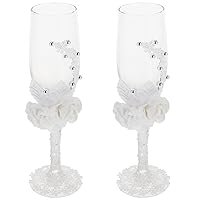 Glasses Wedding Toast Bride and Groom Flutes Decorative Wine Glasses Drinkware Sets Valentine Day Engagement Anniversary Birthday Christmas Event Party Supplies