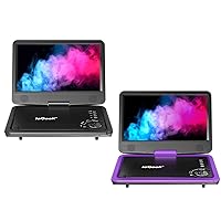 ieGeek Purple and Black Portable DVD Player 12.5