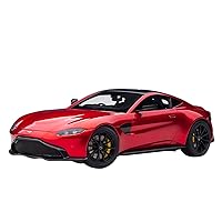 2019 Aston Martin Vantage RHD (Right Hand Drive) Hyper Red Metallic with Carbon Top 1/18 Model Car by Autoart 70277