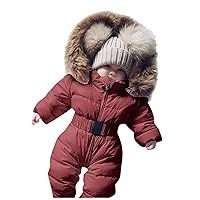 Kid Apparel Outerwear Hooded Coat Jacket Girls Infant Warm Snowsuit Baby Jumpsuit Romper Girls Toddler Ski Pants 4t