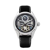 Gallucci Unisex Fashion Automatic Wrist Watch with Sun & Moon Phase, Date and Roman Figure Display