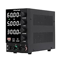 DC Bench Linear Power Supply, Low Ripple DC Power Supply, LED, 4 Digit Display, OCP Short Circuit Alarm Switch for Research and Teaching (US Plug AC115V)