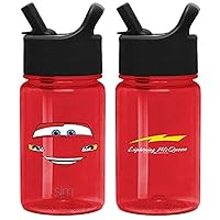 Simple Modern Disney Kids Water Bottle Plastic BPA-Free Tritan Cup with Leak Proof Straw Lid | Reusable and Durable for Toddlers, Boys | Summit Collection | 12oz, Cars Ka-chow