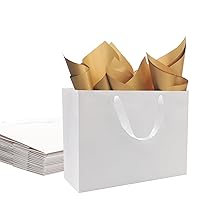QIELSER 12 Pack Kraft Gift Bags Bulk Extra Large Size with Tissue Paper 16