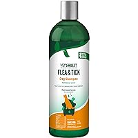 Vet’s Best Flea & Tick Advanced Strength Dog Shampoo - Dog Flea and Tick Treatment - Plant-Based Formula - Certified Natural Oils - 12 oz