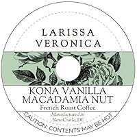 Kona Vanilla Macadamia Nut French Roast Coffee (Single Serve K-Cup Pods) (Gourmet, Naturally Flavored, Whole Coffee Beans) (12 pods, ZIN: 576663)