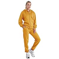 Sweatsuit for Women 2 Piece Warm Thick Fur Lining Fleece Zip Up Hoodie and Matching Long Sweatpants