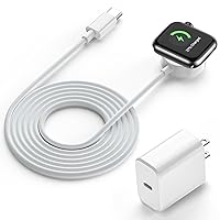 𝟐𝟎𝟐𝟒 𝐔𝐩𝐠𝐫𝐚𝐝𝐞𝐝 Fast Charger Magnetic for Apple Watch, 3FT USB C for iWatch Magnetic Charging Cable with Max 20W PD Power Adapter Compatible with Apple Watch SE/SE2/Ultra/Nike/8/7/6/5/4/3/2