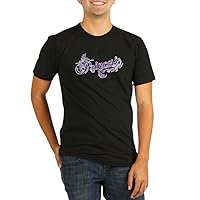 Org Men's Fitted T-Shirt Drk Purple Princess Floral