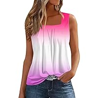 Ladies Tank Tops, Tops for Women Summer Sleeveless Trendy Tees Casual Cute Scoop Neck Tank Top Women Outfit