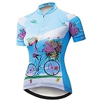 Weimostar Women's Cycling Jersey Short Sleeve Ladies Bike Shirts Bicycle Clothing