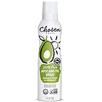 Chosen Foods 100% Pure Avocado Oil Spray, Keto and Paleo Diet Friendly, Kosher Cooking Spray for Baking, High-Heat Cooking and Frying (6 oz)