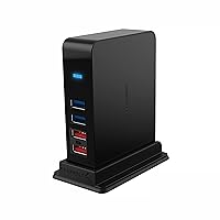 SABRENT 7 Port USB 3.0 HUB + 2 Charging Ports with 12V/4A Power Adapter [Black] (HB-U930)