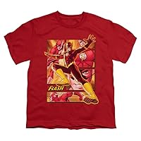Justice League Kids Superheroes T-Shirt – Flash Red Tee Youth