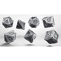Q Workshop Metal Call of Cthulhu RPG Dice Set 7 Polyhedral Pieces