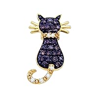 Brandy Diamond® 10k Yellow Gold Chocolate Brown Diamond Kitty Cat Necklace Pendant 1/3 Ctw.