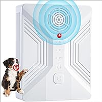 Bark Box, Anti Bark Device For Dogs, 3 Frequency Dog Bark Deterrent Devices, Usb Charging, For Indoor And Outdoor Use, For Small Dogs, Medium Dogs, Large Dogs (White Squares)