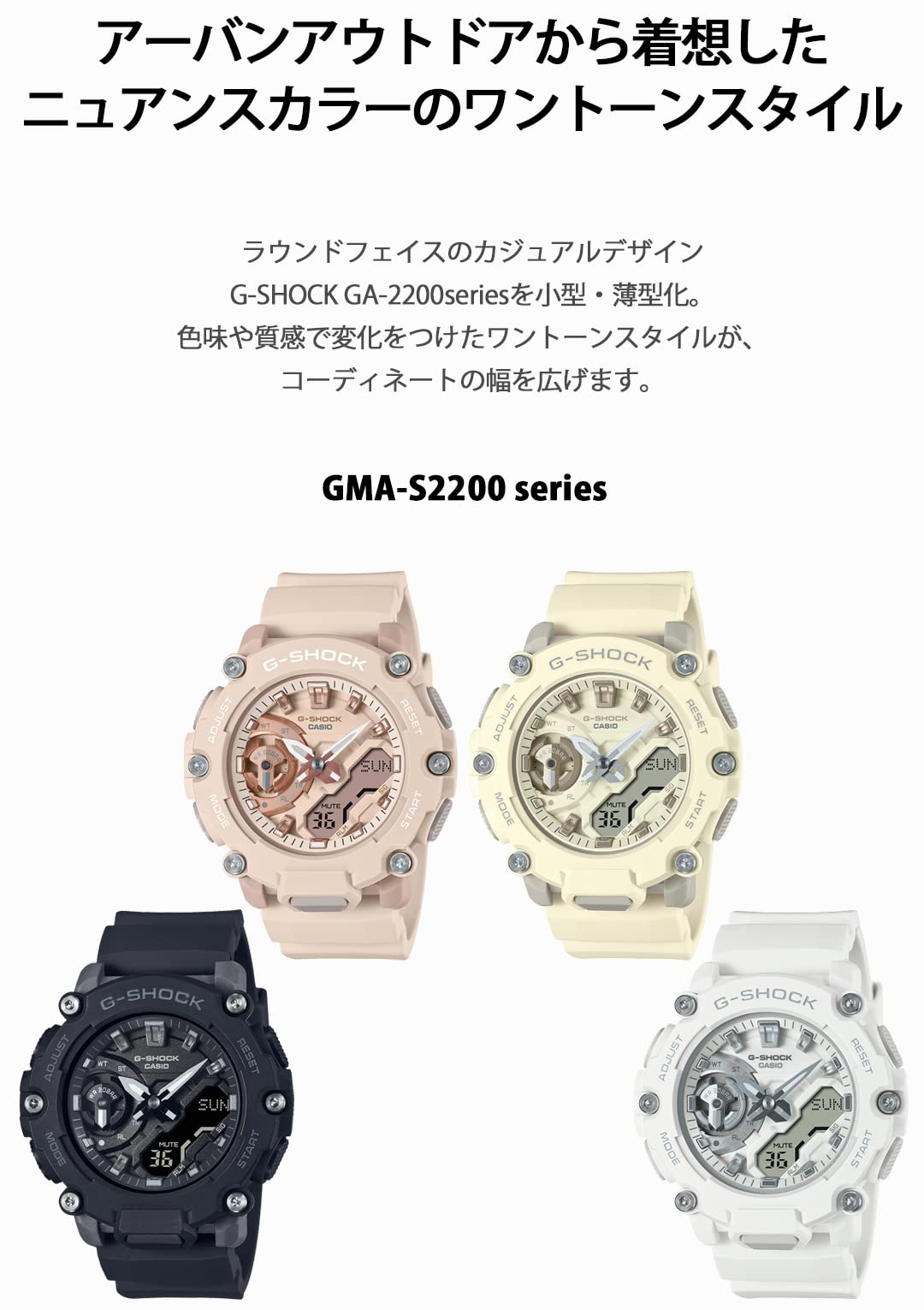 Buy Casio GMA-S2200-7AJF G-Shock Watch, Mid-Size Model, White