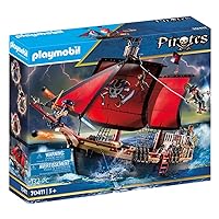Playmobil 70411 Pirates Large Floating Pirate Ship with Cannon