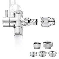 Faucet Aerator to Garden Hose Diverter (5 adapters + Quick Connector)