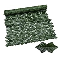 Artificial Privacy Fence Screen, 39x118in Strengthened Joint Prevent Leaves Falling Off, Faux Hedge Panels Greenery Vines, Decorative Fence for Outdoor, Garden (Dark - Sweet Potato)