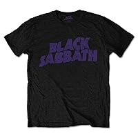 Black Sabbath T Shirt Classic Wavy Vintage Band Logo Official Unisex Black Size XXXXL