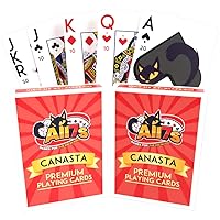 Canasta Cards Set of 2 Decks of Playing Cards | Canasta Cards with Point Values | Canasta Cards Large Print