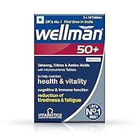 50+ multivitamin Tablets for Men Over Age 50 Years with Vitamin C, L-Arginine, Vitamin D, CoQ10 That Supports Immunity, Metabolism, enery, Heart Health & Overall Vitality |Vegetarian 30 Tablets