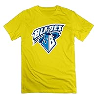 Saskatoon Blades Yellow Men's Sport T Shirt For Men Size M