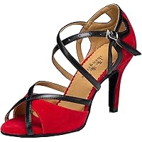 Womens Peep Toe Lint Dance Shoes Latin Heels Ballroom Pumps Jazz Sandals Tango Chacha Customized Heel