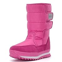 WUIWUIYU Womens Big Girls Large Size Outdoor Frosty Waterproof Warm Fur Lined Sport Winter Snow Boots