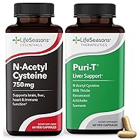 LifeSeasons Puri-T with N-Acetyl Cysteine Boost - Supports Liver & Lung Detoxification - 120 Capsules