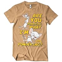 Pinky and the Brain Officially Licensed are You Pondering What I'm Pondering Mens T-Shirt