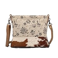 Myra Bag Posy Upcycled Canvas & Cowhide Shoulder Bag S-1461