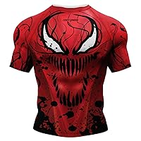 Men's Compression T-Shirt,Sports Jogging Fitness Red Flash Man Shirt