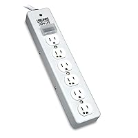 TRIPP LITE Hospital-Grade Surge Protector Medical Power Strip, 6 Outlets, Right-Angle NEMA 5-15PHG Plug, 10 Foot / 3M Cord, 1050 Joule Protection (SPS610HGRA)
